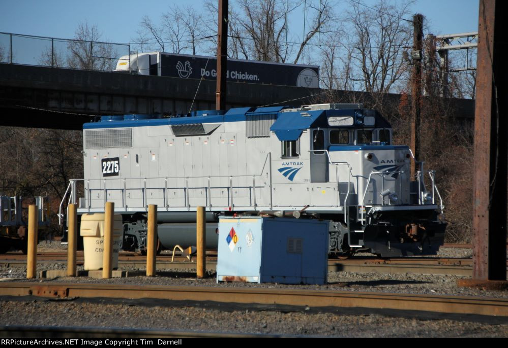 Amtrak 728 awaits pick up.